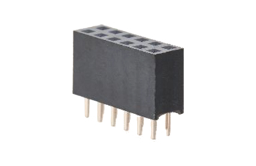 ナイロン ピンヘッダー FSS-22043(T〇) ソケット(角)2.00mmピッチ ストレート(2列) 接続側0.5mmピン